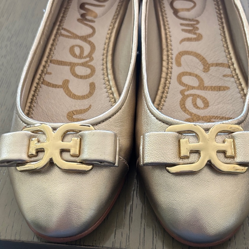 Sam Edelman Gold Buckle Flats